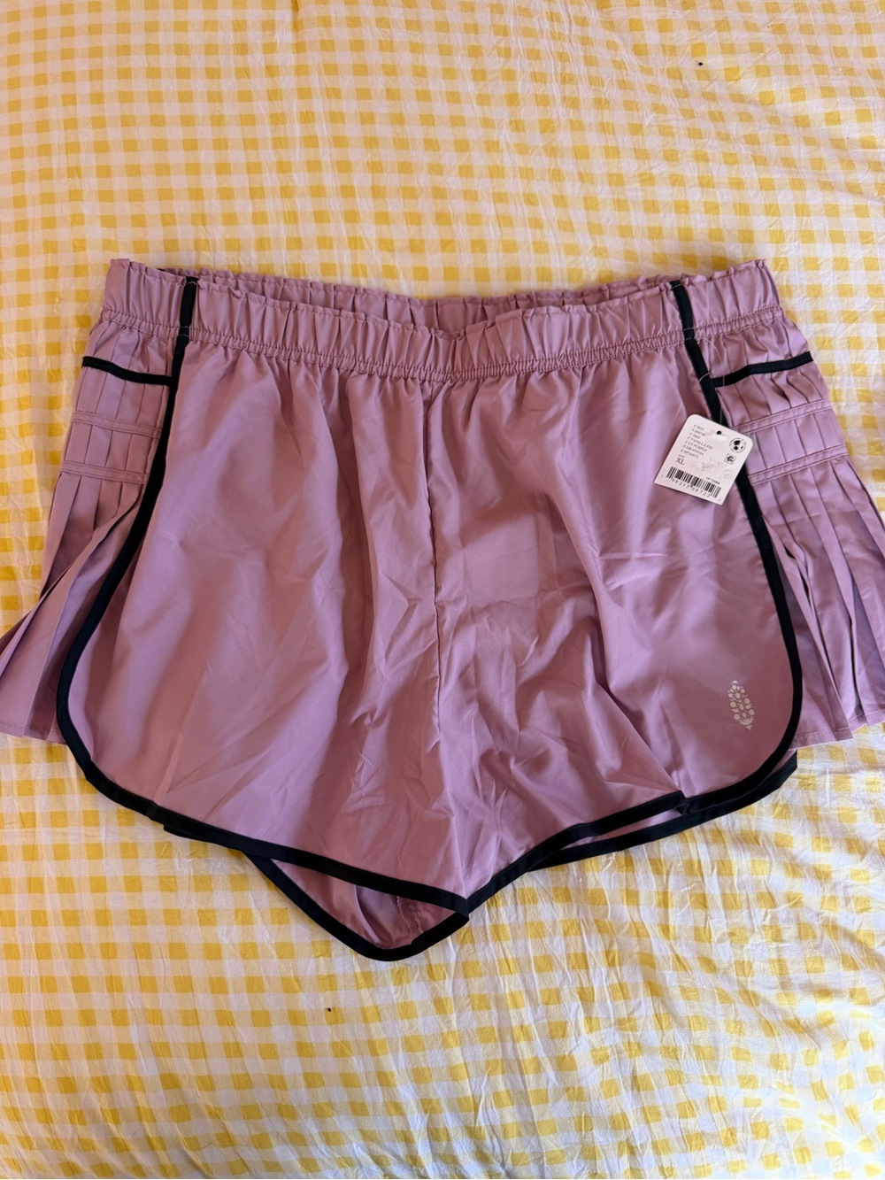 FP Movement by Free People Lavender Athletic Shorts with Black Trim